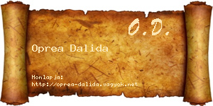 Oprea Dalida névjegykártya